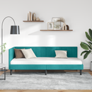 vidaXL Sarokágy keret fejtámlával Türkiz 80 cm x 200 cm Bársony