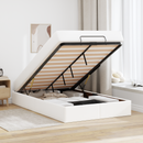 vidaXL Ágykeret matraccal Egyéb 2 pcs Fehér PVC