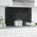 vidaXL Konyhai hátfal Fekete 100 x 60 cm edzett üveg
