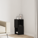 vidaXL Sarokszekrény Fekete tölgy 25,5x25x55cm Faanyag