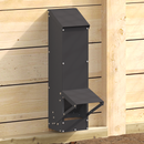 vidaXL Csirke etető Fekete 13 x 12 x 51 cm Hidegen Hengerelt Acél