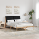 vidaXL Ágykeret fejtámlával Barna 135 x 190 cm Tömör fenyőfa