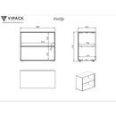 Vipack Pino kétszintes fehér fa könyvespolc