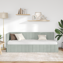 vidaXL Sarokágy keret fejtámlával Világosszürke 80 cm x 200 cm Bársony