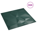 vidaXL Fali panelek 24 pcs Zöld 50 x 50 cm XPS Hab