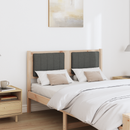 vidaXL Kárpitozott fejtámla fejtámlával Barna 120 cm Tömör fenyőfa