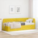 vidaXL Sarokágy keret Sárga 80 x 200 cm Bársony