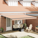 vidaXL Napernyő keret Kék és Narancs 450 × 300 cm