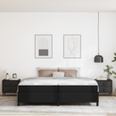 vidaXL Ágykeret matracmal Fekete 200 x 200 cm szövet