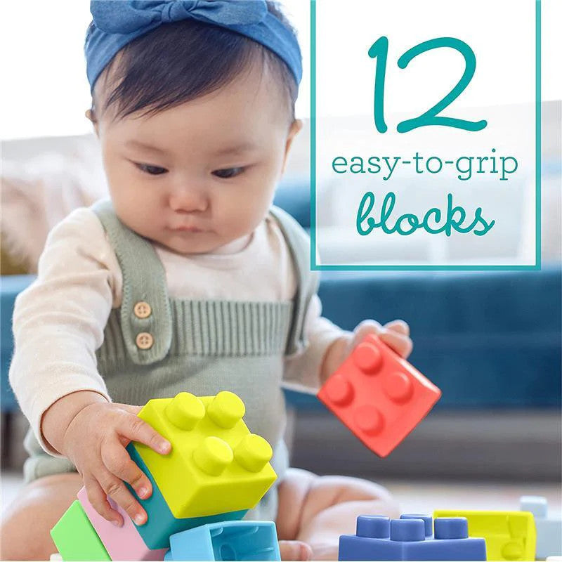 Infantino Super Soft 1st Building Blocks készségfejlesztő építő