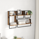 vidaXL Fali polc készlet 4 pcs Öreg fa 65 x 25 x 30 cm Faanyag
