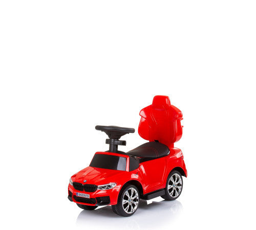 Chipolino BMW bébitaxi tolókarral - red