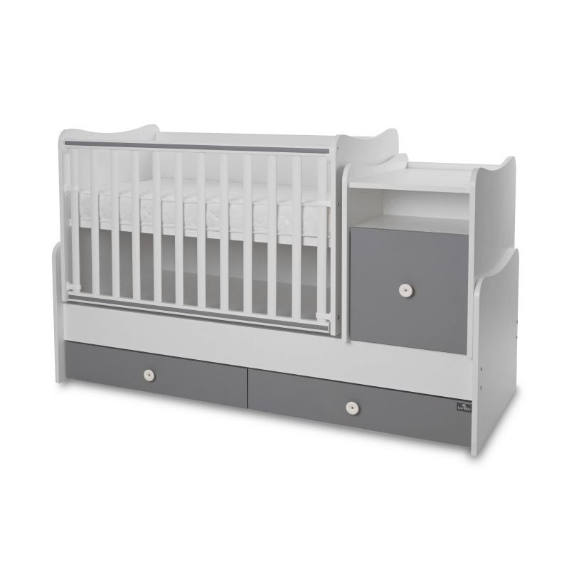 Lorelli Trend PLUS kombi ágy 70x165 - White Stone Grey