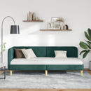 vidaXL Sarokágy keret Sötétzöld 80 x 200 cm szövet