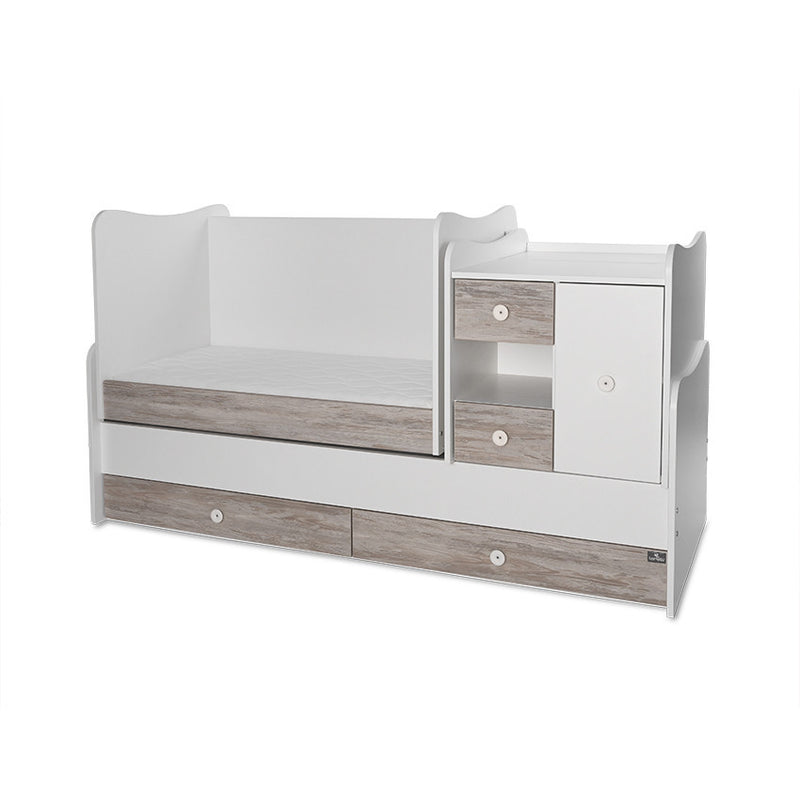 Lorelli Mini Max kombi ágy 190x72 - White Artwood New