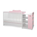 Lorelli Multi kombi ágy 190x72 - White Orchid Pink