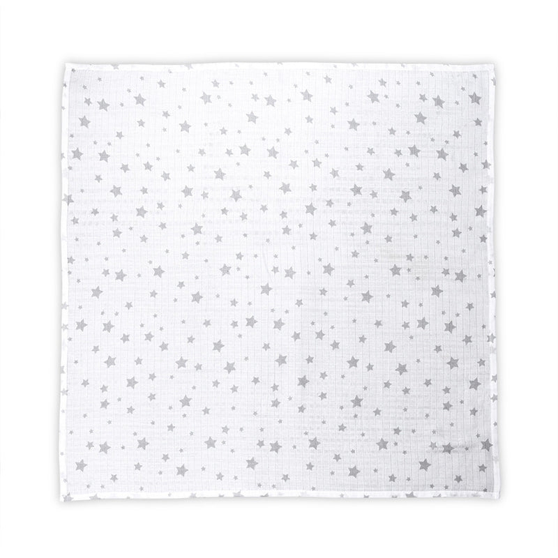 Lorelli Muszlin takaró 80x80 cm - White With Grey St