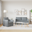 vidaXL Kanapé Szett 2 pcs Világosszürke 156 x 82 x 85 cm Szövet