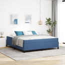 vidaXL Ágykeret matracmal Kék 180 x 200 cm szövet