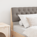 vidaXL Kárpitozott fejtámla Tópszínű 75 cm Tömör fenyőfa