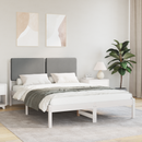vidaXL Ágykeret Kárpitozott Fejtámlával Világosszürke 160 x 200 cm