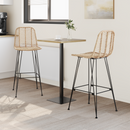 vidaXL Bárszék 2 pcs 44 x 52 x 111 cm Rattan és Vas