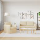 vidaXL Kanapé Szett 2 pcs Krémszínű 156 x 82 x 85 cm Szövet