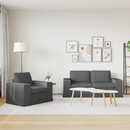 vidaXL Kanapé Szett 2 pcs Sötétszürke 182 x 80 x 82 cm szövet