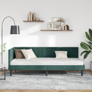 vidaXL Sarokágy keret fejtámlával Sötétzöld 80 cm x 200 cm Bársony