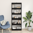 vidaXL Könyvespolc Musta tammi 60 x 30 x 166 cm Faanyag