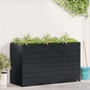 vidaXL Gurulós kuka tároló 3 kukához Fekete 204 x 77,5 x 121,5 cm