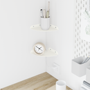 vidaXL Lebegő polc polcokkal tárolóval 2 pcs Fehér 15 x 15 x 2 cm