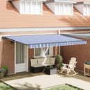 vidaXL Napernyő keret Kék és Fehér 450 × 300 cm