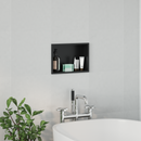 vidaXL Zuhany Niche Fekete 30 x 20 x 9,5 cm Rozsdamentes acél