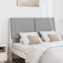 vidaXL Kárpitozott fejtámla Világosszürke 120 cm Tömör fenyőfa