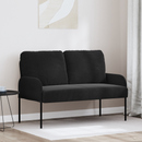 vidaXL Kanapék párnával 110cm Fekete Furnér