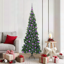 vidaXL Sarok Műkarácsonyfa 300 LED-del Zöld 180 cm PVC és fém