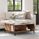 vidaXL Dohányzóasztal Öreg fa 80 x 80 x 36,5 cm Faanyag