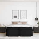 vidaXL Ágykeret matracmal Fekete 180 x 200 cm szövet