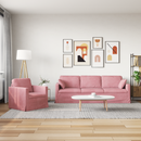 vidaXL Kanapé Szett 2 pcs Rózsaszín 228 x 78 x 80 cm Bársony
