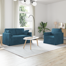 vidaXL Kanapé Szett 2 pcs Kék 138 x 78 x 80 cm Bársony