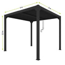 LUXE pergola 3x3m antracit