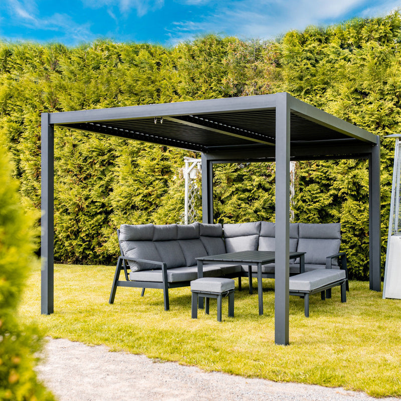 LUXE pergola 3x3m antracit