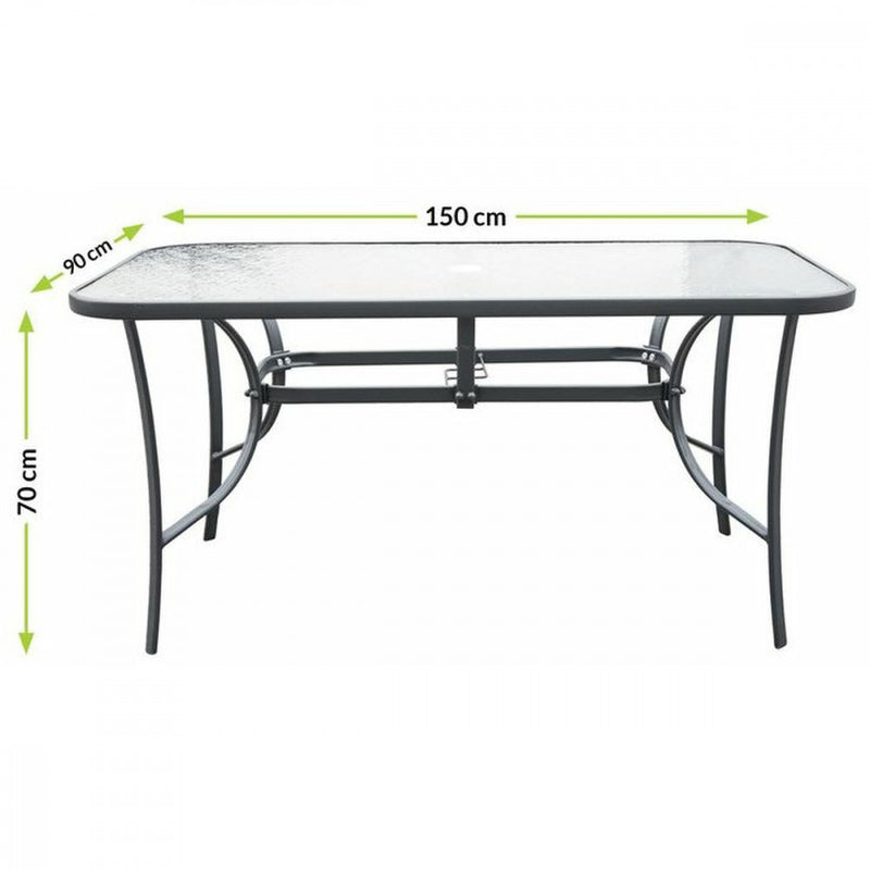 L150 Négyszögletes kerti asztal