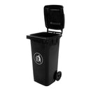 Hulladéktároló 120L fekete