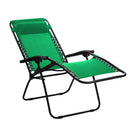 Delux összecsukható zöld nyugágy párnával