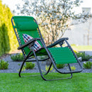 Delux összecsukható zöld nyugágy párnával