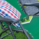 Delux összecsukható zöld nyugágy párnával