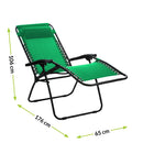 Delux összecsukható zöld nyugágy párnával