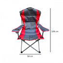 Grafit-piros kerti szék